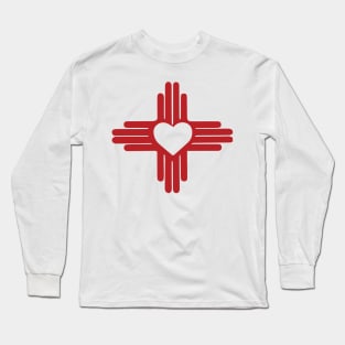 Zia Sun Symbol - flag of New Mexico Long Sleeve T-Shirt